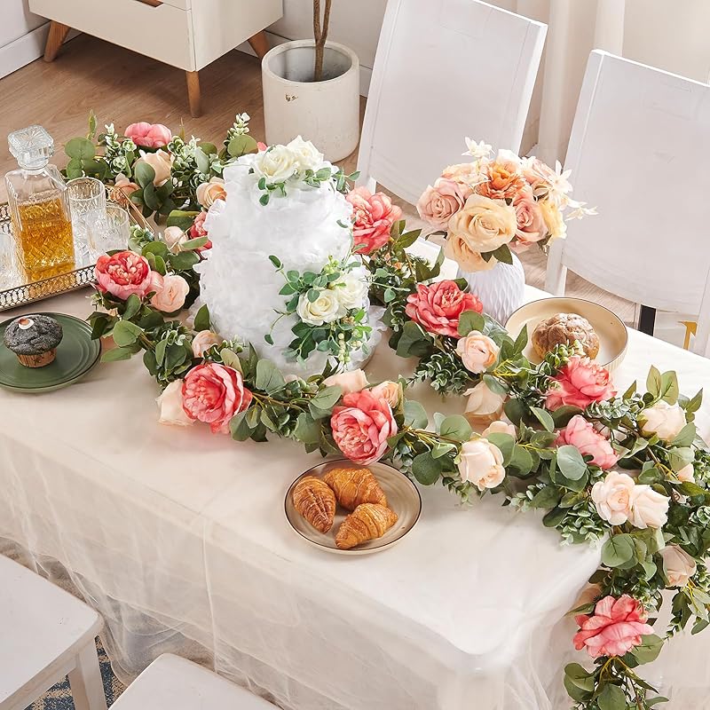 PONKING Artificial Flowers Decoration Champagne